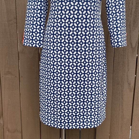 Belle Badgley Mischka geometric print shift dress size 4 - Picture 5 of 14